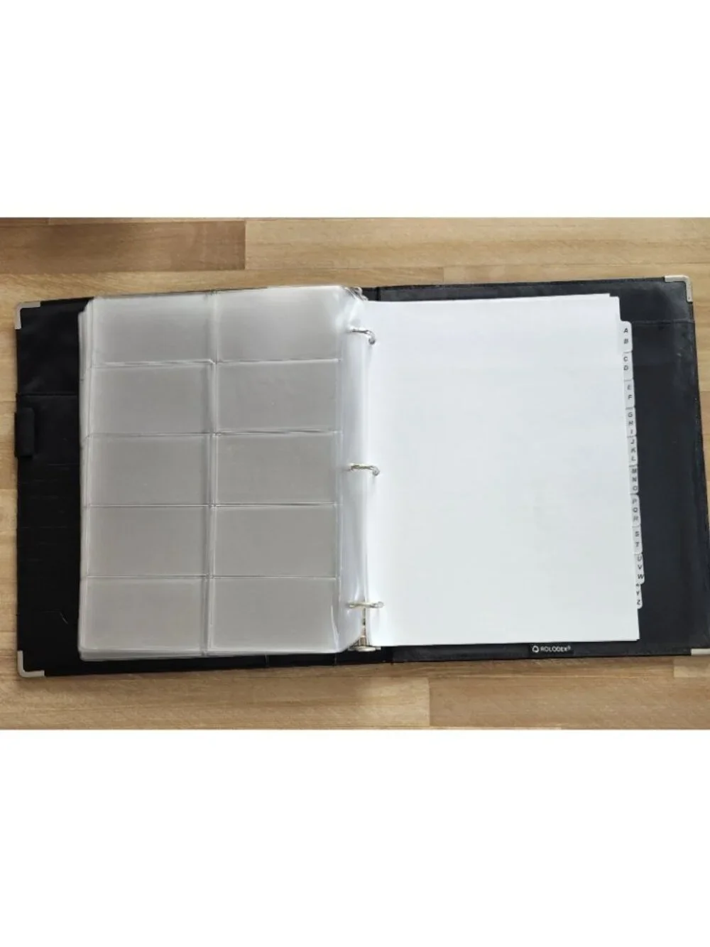 Rolodex Business Card Binder Portfolio w/ 9 Pages Black